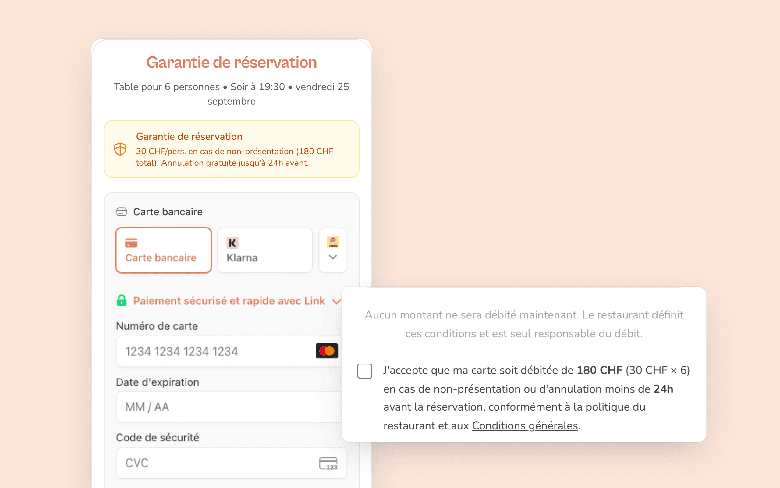 Schermata di conferma con registrazione carta e consenso marcato temporalmente