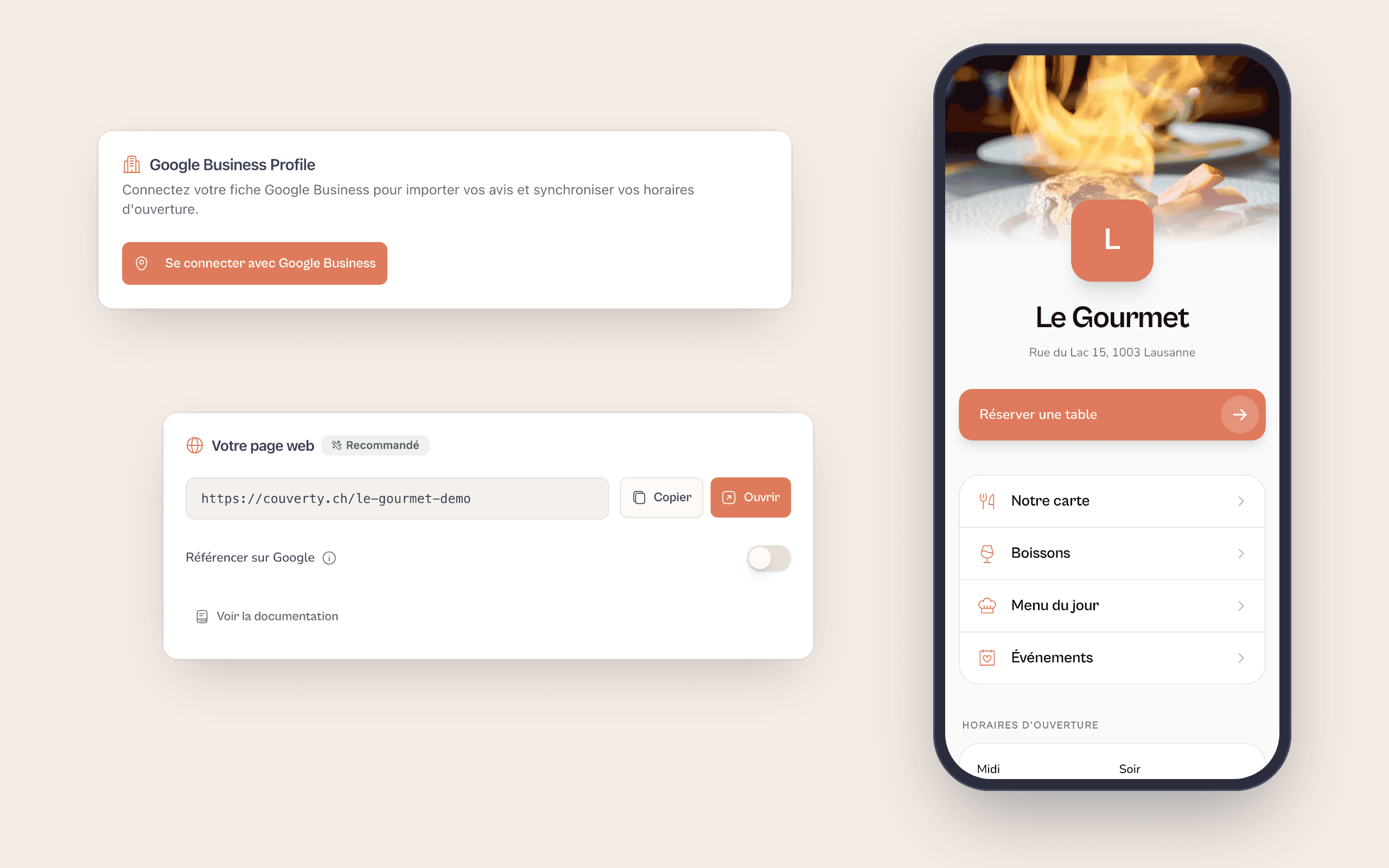 Google Business Profile with a Couverty booking button
