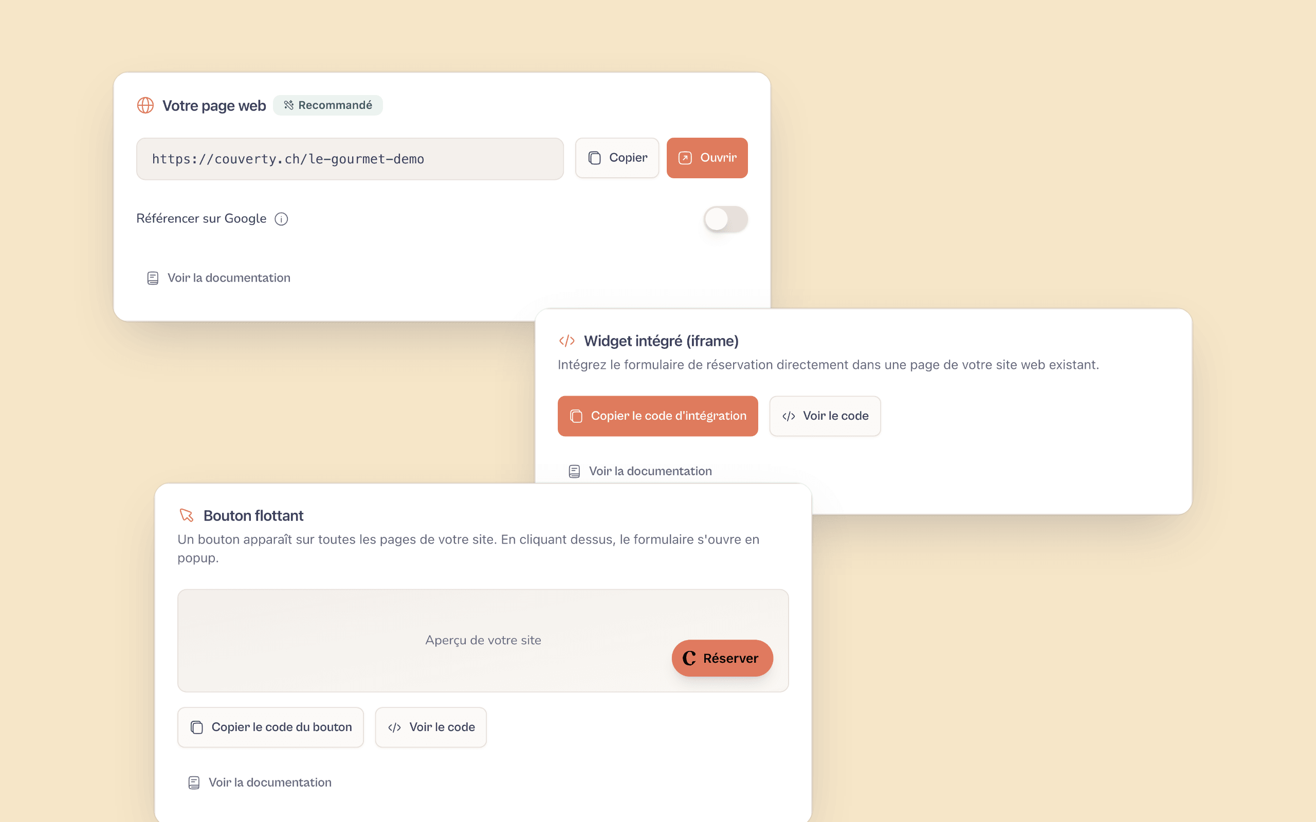 Documentation of the Couverty integration methods